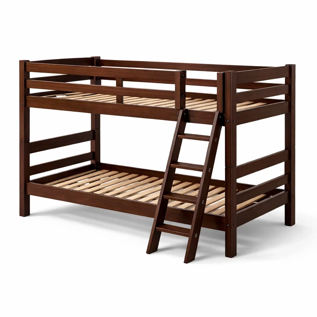 Lit superposé en bois avec échelle intégrée-Dream Oasis Living