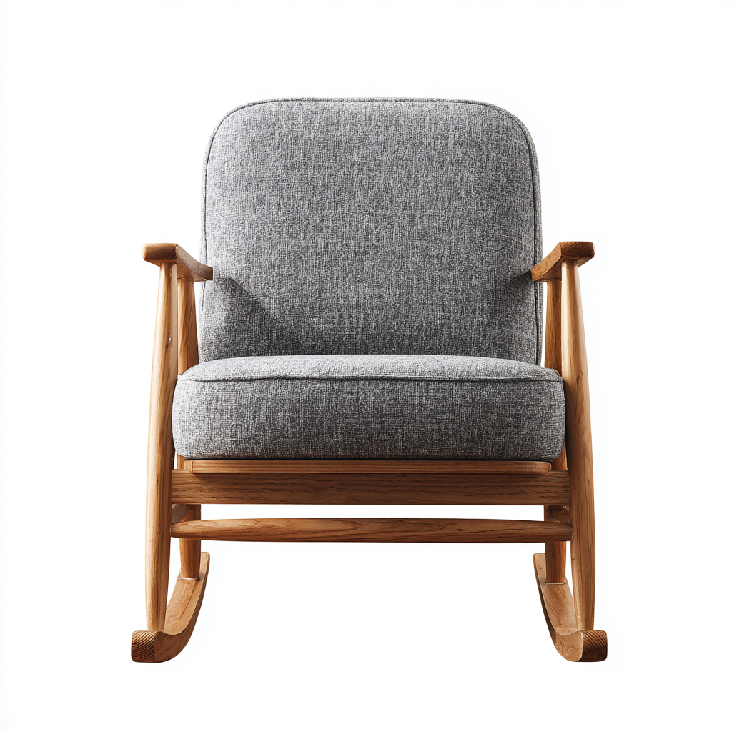 Schaukelstühle-Stoff-Holz-100x70x105 cm-Grau-Klassisches Design-Homiupnest