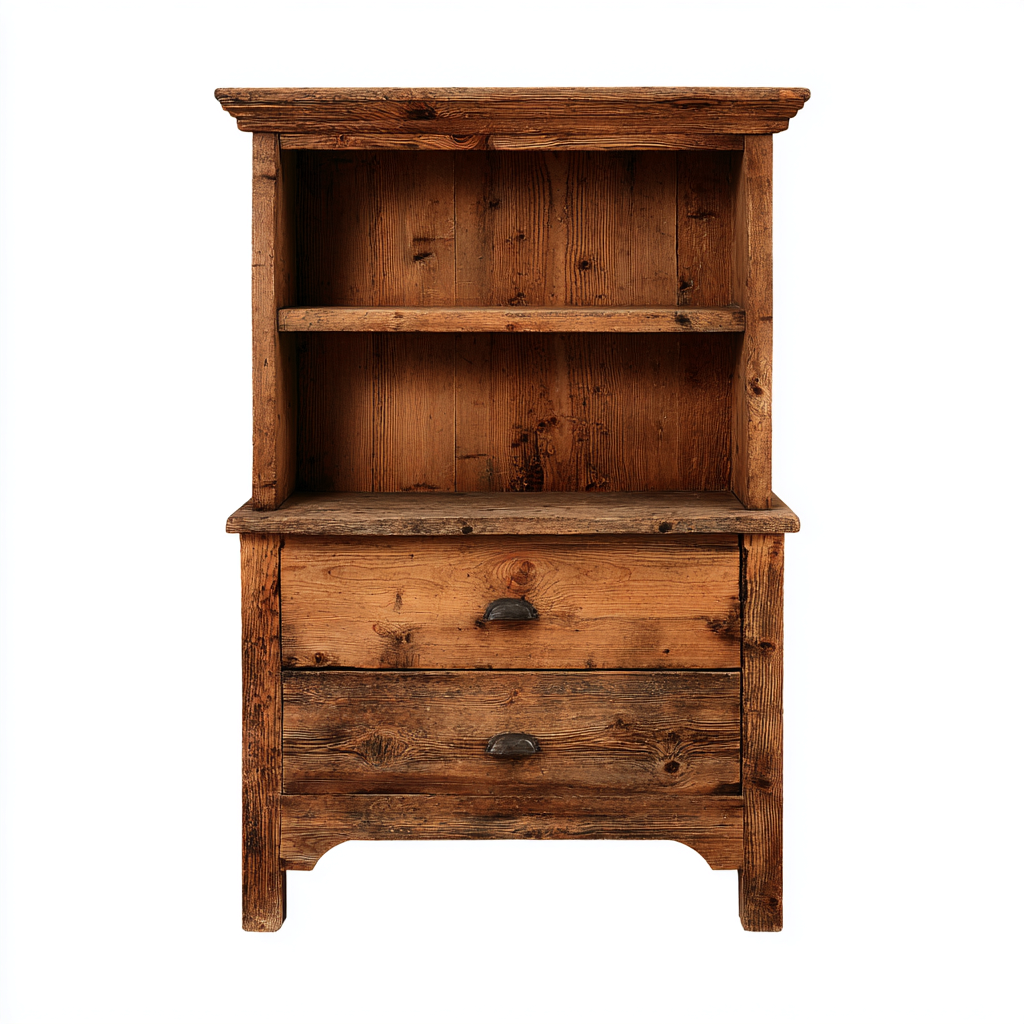 Küchenschrank - Holz - 90x45x150 cm - Naturbraun - rustikales Design-Homiupnest