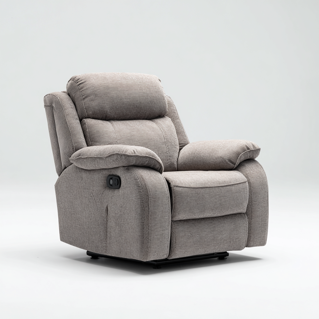 Liegesessel - Stoffpolsterung - 95x90x100 cm - Grau - Modernes Design Relaxfunktion-Homiupnest