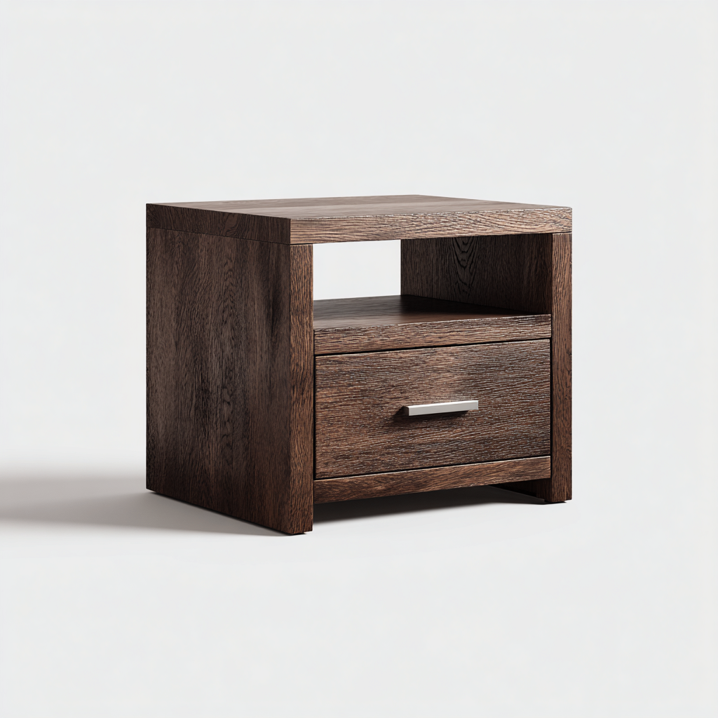 Nachttisch-Holz-48x40x55 cm-dunkelbraun-Modern-Homiupnest