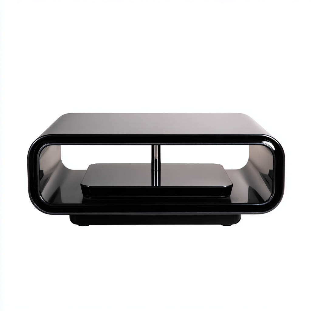 Couchtisch-Holzwerkstoff-120x60x40 cm-Schwarz-Modernes Design-Homiupnest