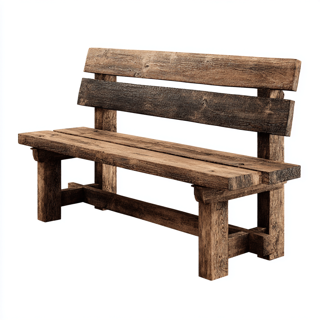 Gartenbank-Massivholz-130x58x88 cm-Holzfarben-Rustikales Design-Homiupnest