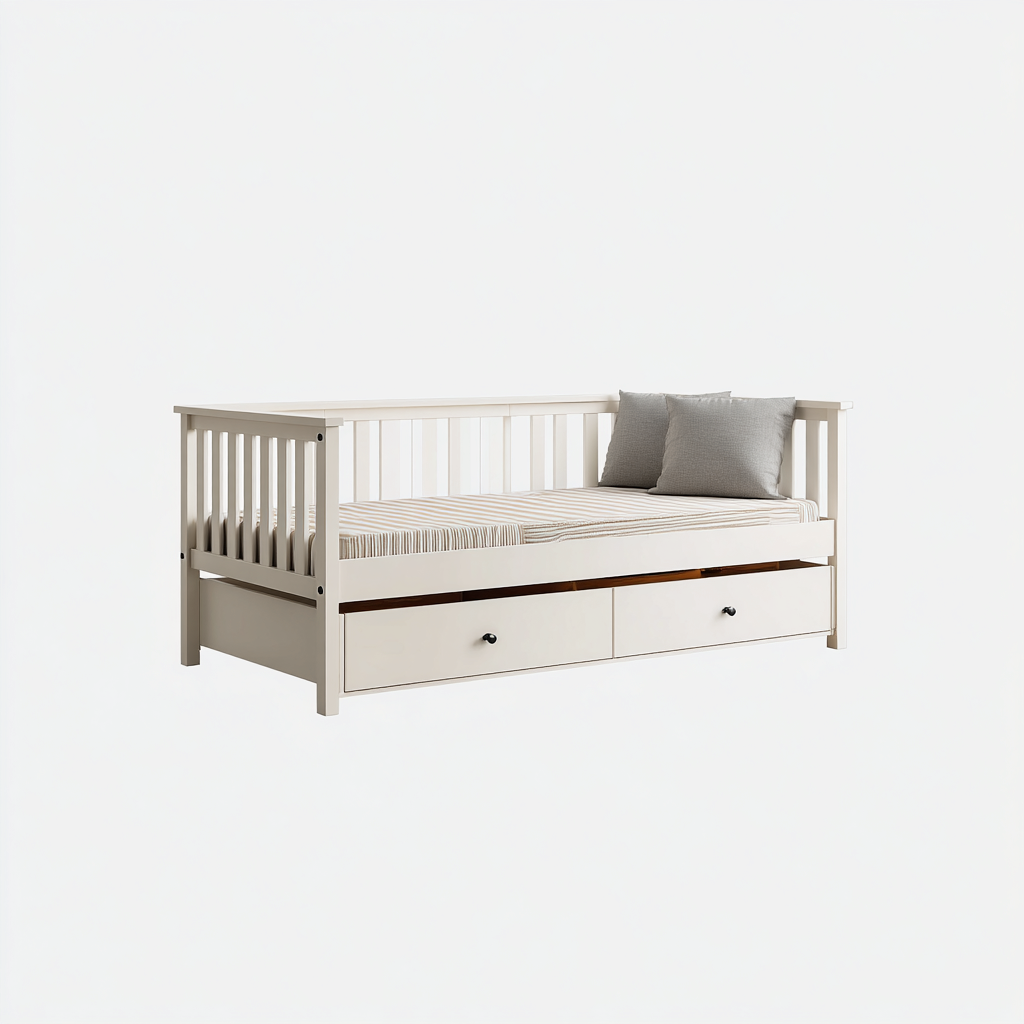 Schlafsofa - Holz - 205x95x90 cm - Weiß - Modernes Design-Homiupnest