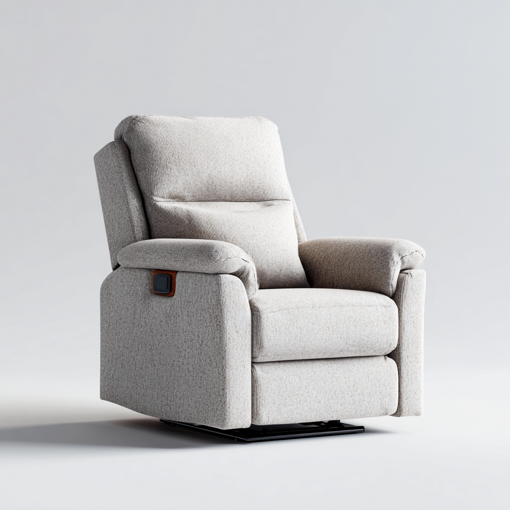 Liegesessel - Stoffpolsterung - 100x79x105 cm - Hellbeige - Modernes Design Relaxfunktion-Homiupnest