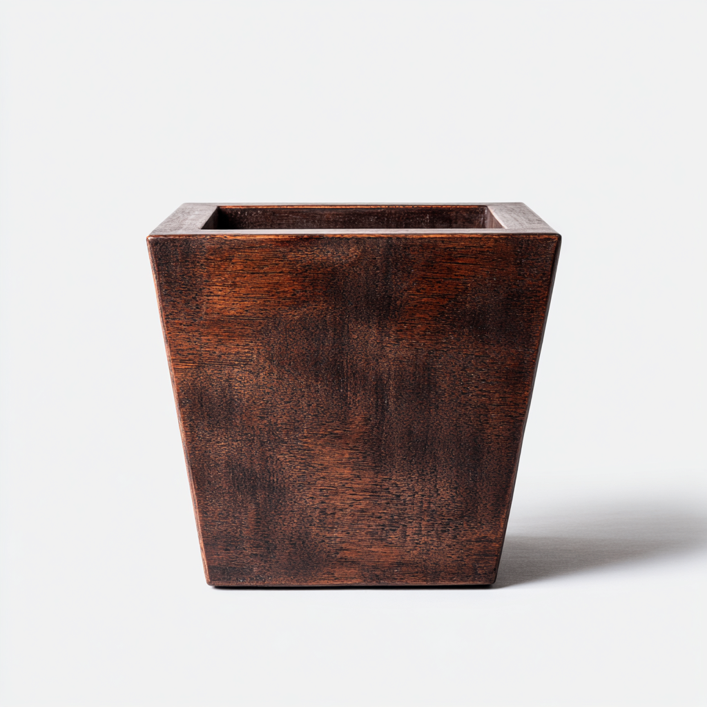 Pflanzgefäß - Massivholz - 28x28x35 cm - Dunkelbraun - moderner Stil-Homiupnest