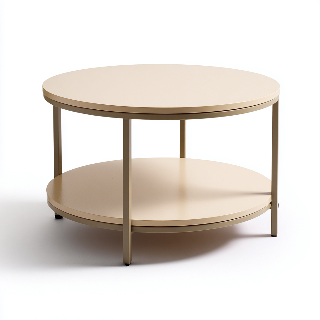 Couchtisch-Metall-80x45 cm-Beige-Modernes Design-Homiupnest