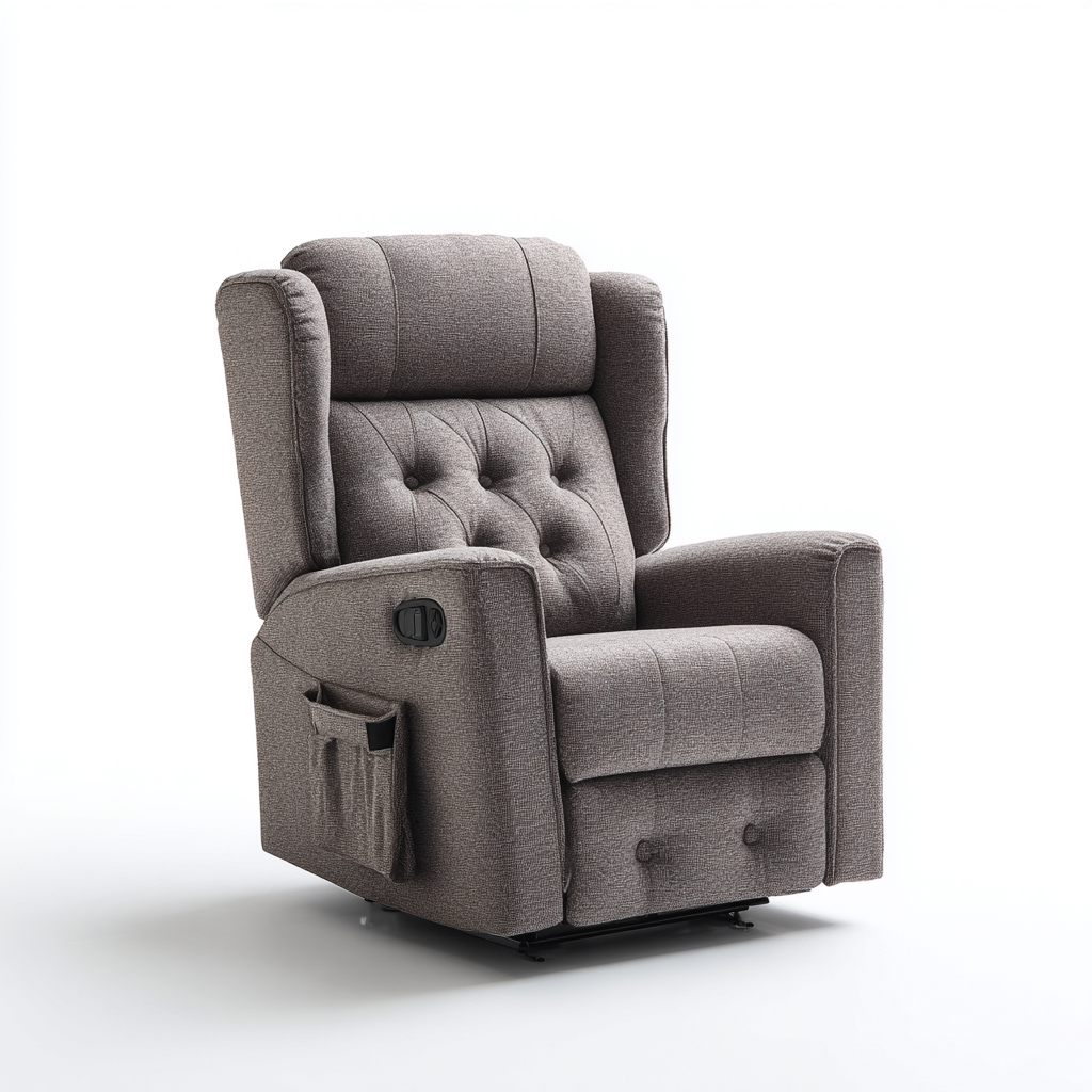 Liegesessel - Stoffpolsterung - 100x75x105 cm - Braun - Modernes Design Relaxfunktion-Homiupnest