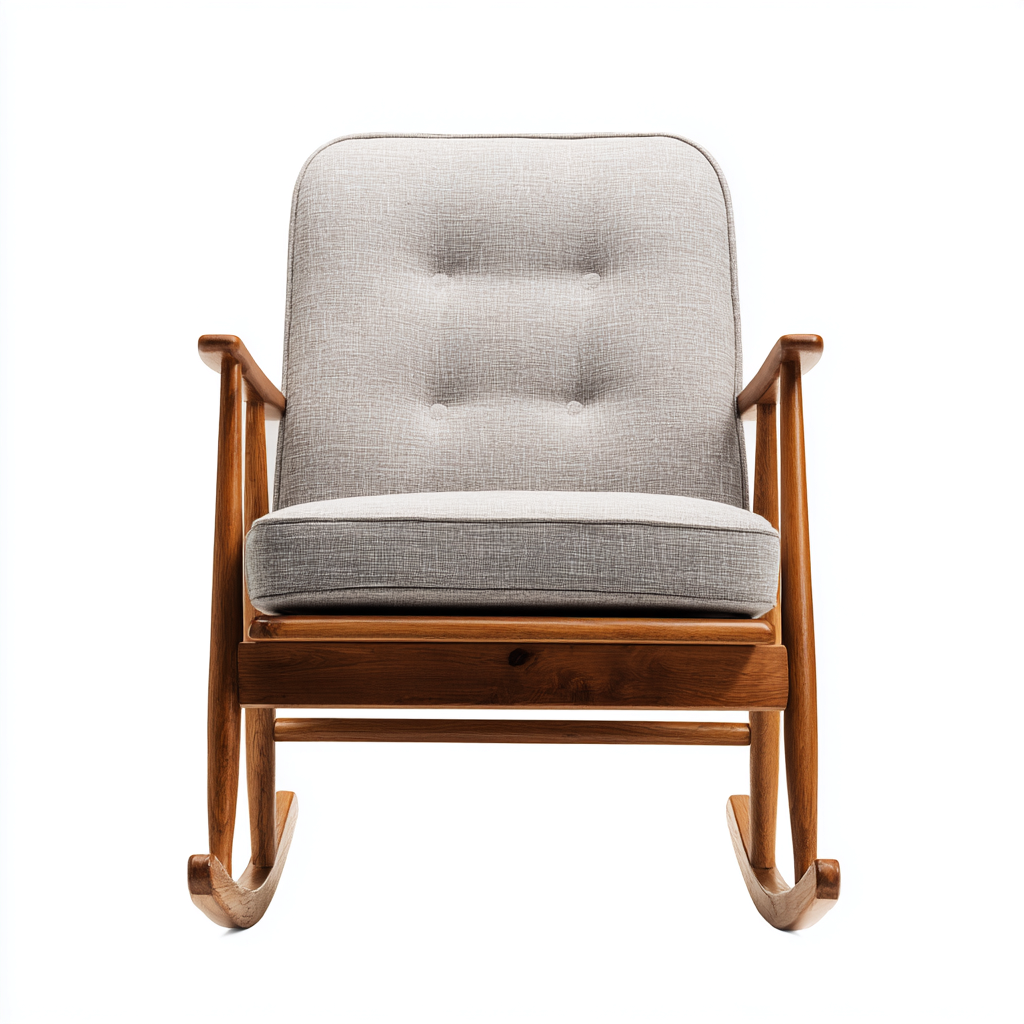 Schaukelstühle-Stoff-Holz-100x70x105 cm-Grau-Klassisches Design-Homiupnest