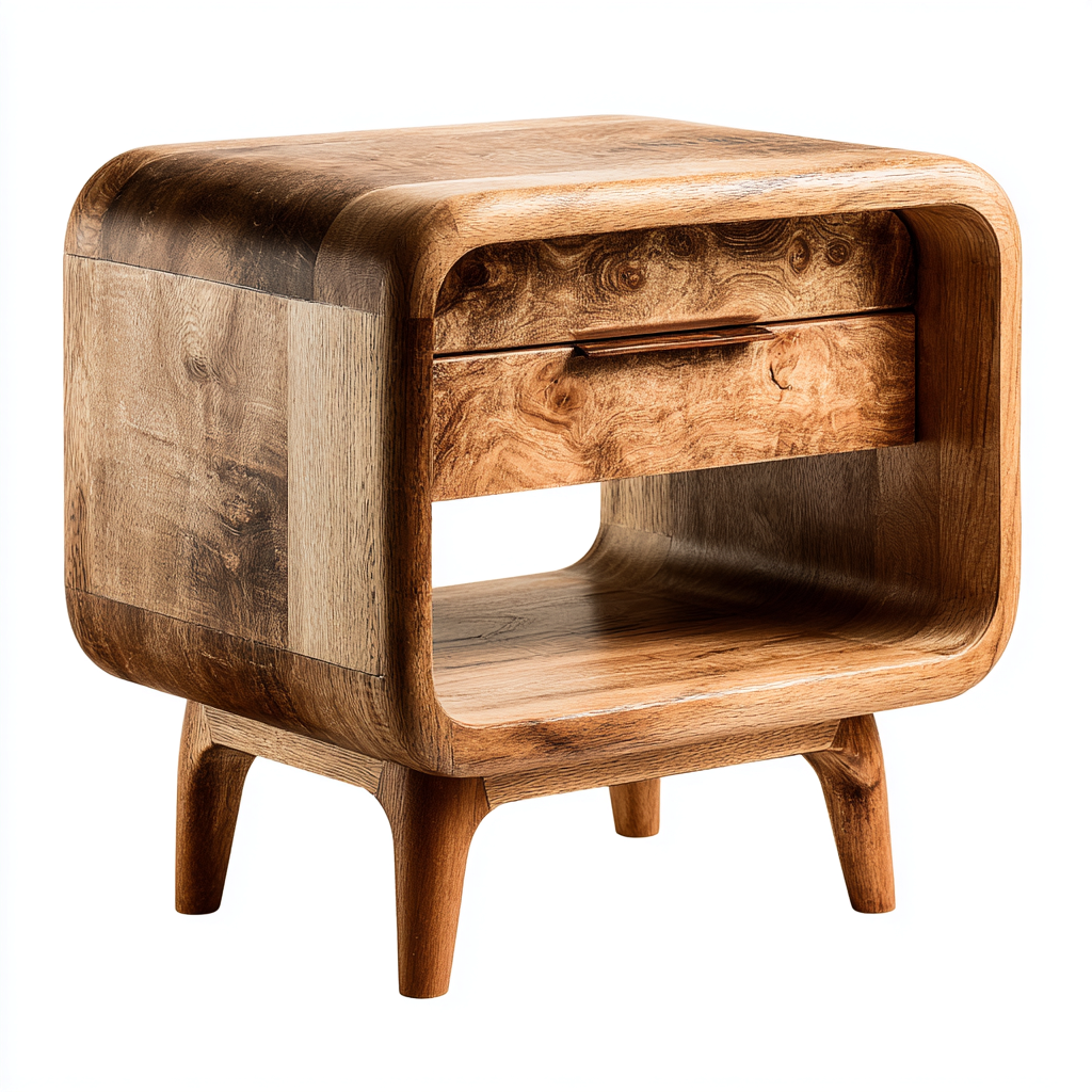 Nachttisch - Holzwerkstoff - 50x40x55 cm - braun - modernes Design-Homiupnest