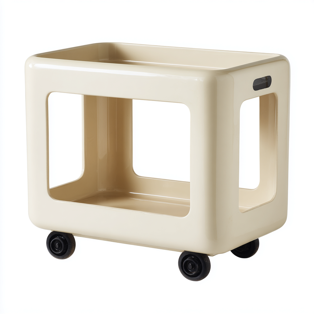 Küchenwagen-Kunststoff-65x38x60cm-Creme-ModernesDesign-Homiupnest