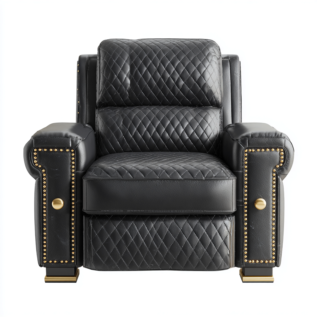 Liegesessel-Kunstleder-93x90x108 cm-Schwarz-Modernes Design-Homiupnest