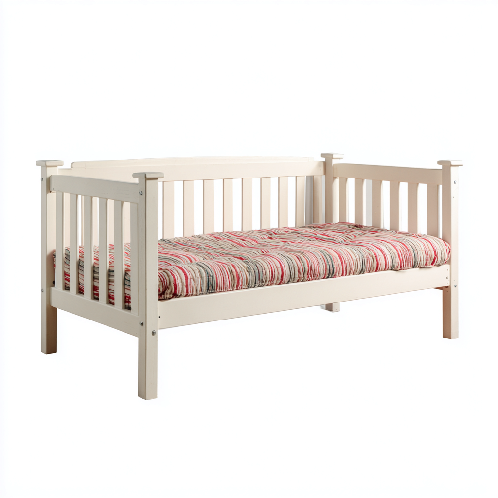 Schlafsofa - Massivholz - 206x96x86 cm - Weiß - Klassisches Design-Homiupnest