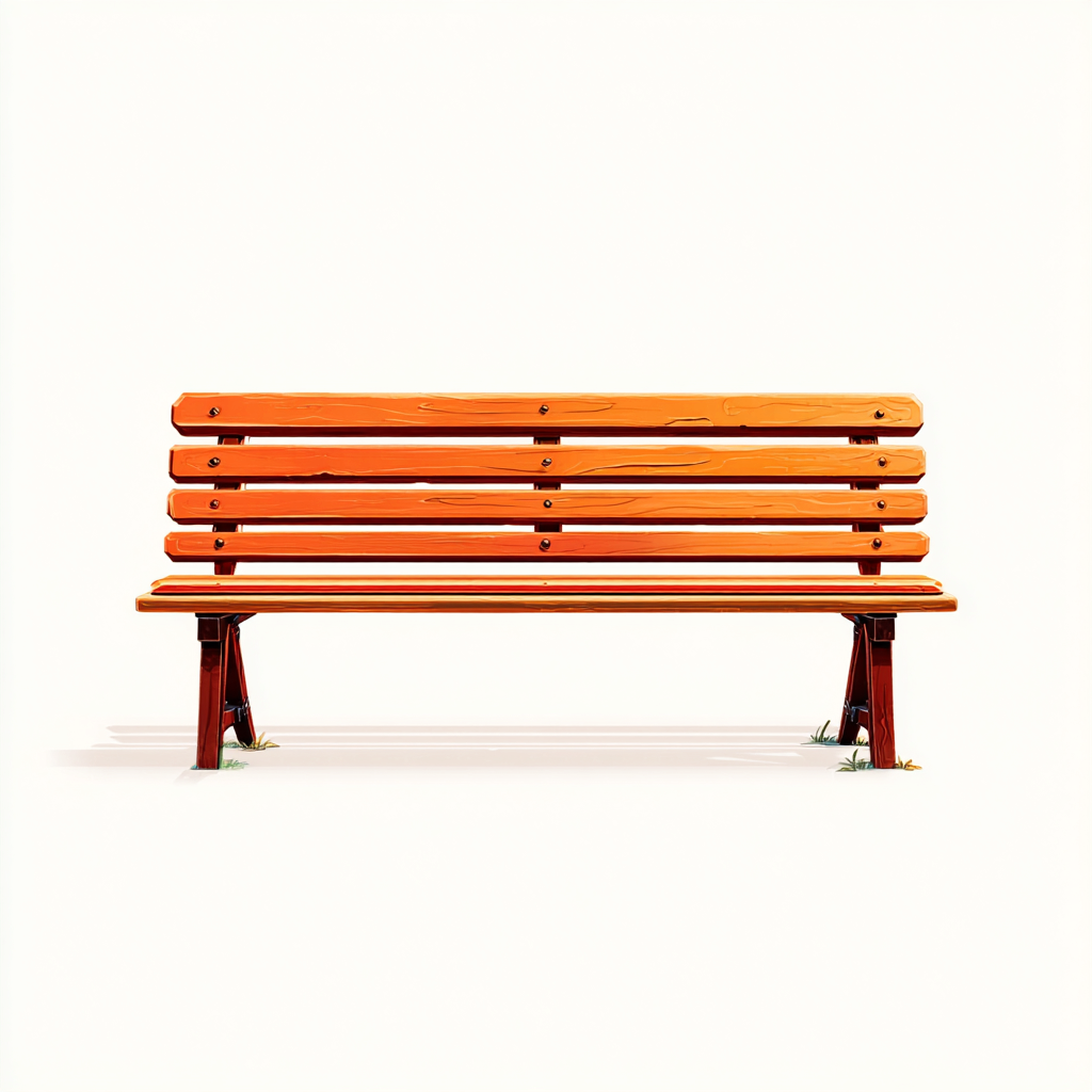 Gartenbank-Holz-150x58x86 cm-Orange-Outdoor Design-Homiupnest