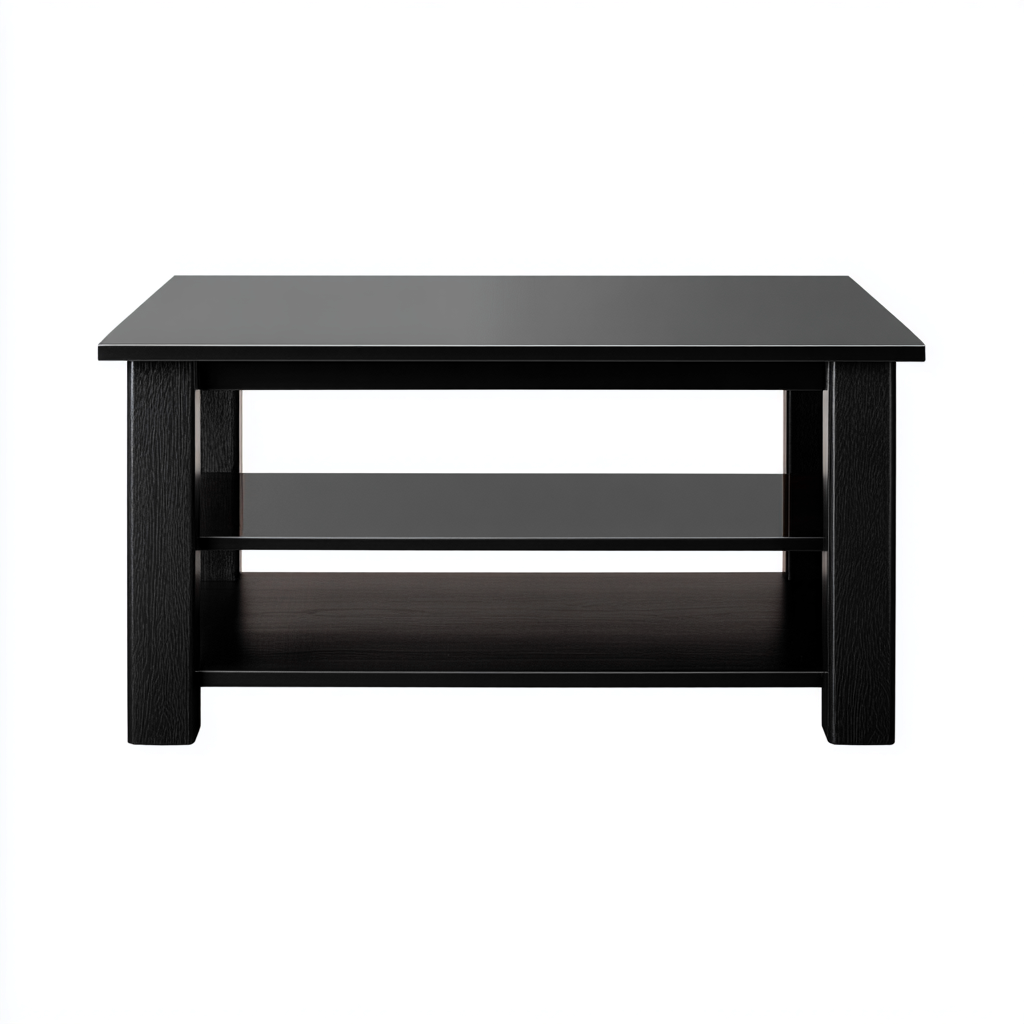 Couchtisch-Holzwerkstoff-110x60x50 cm-Schwarz-Modernes Design-Homiupnest