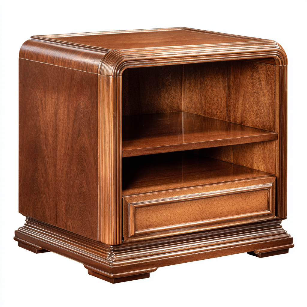 Nachttisch-Holz-55x42x60 cm-dunkelbraun-Klassisch-Homiupnest