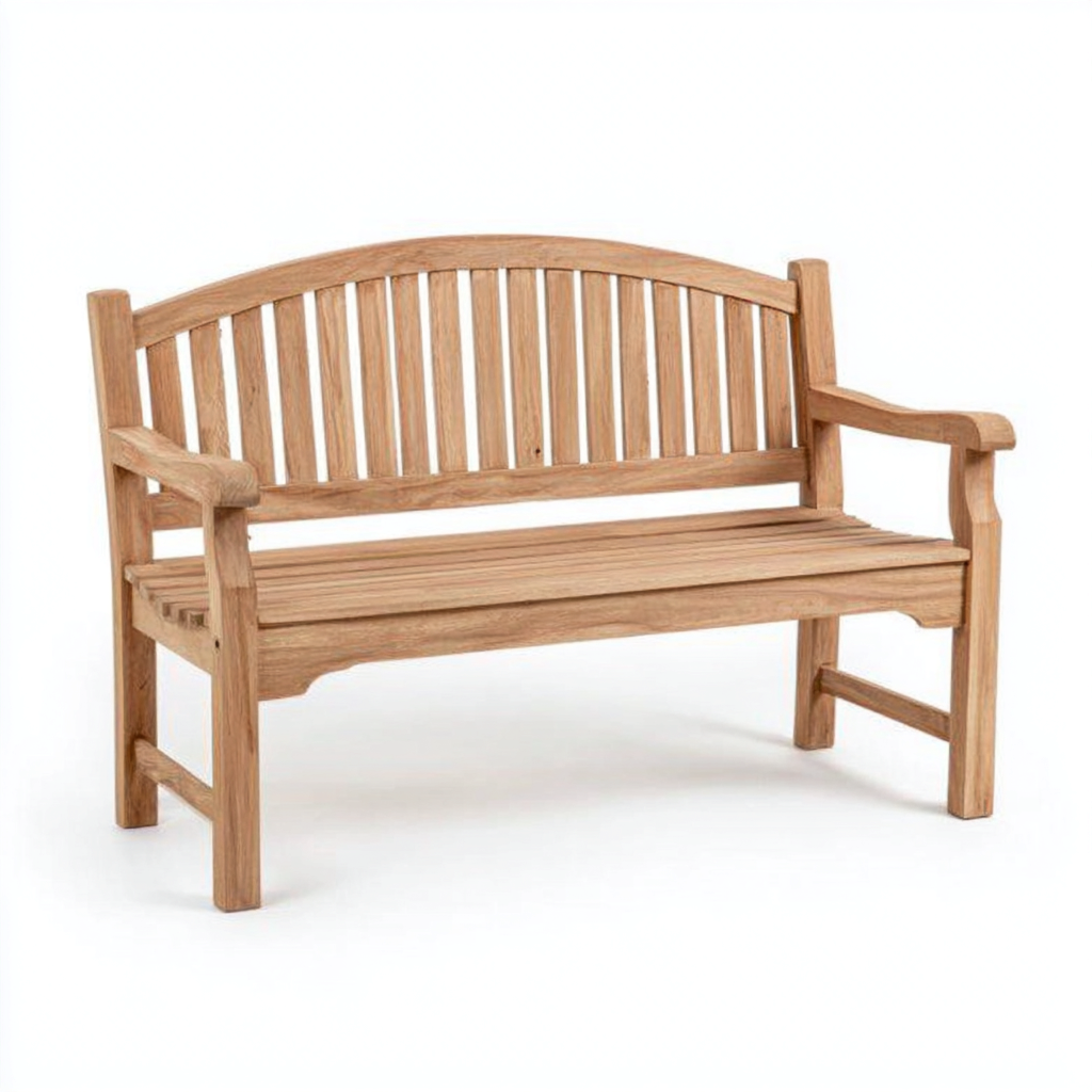 Gartenbank-Massivholz-145x64x95 cm-Holzfarben-Klassisches Design-Homiupnest