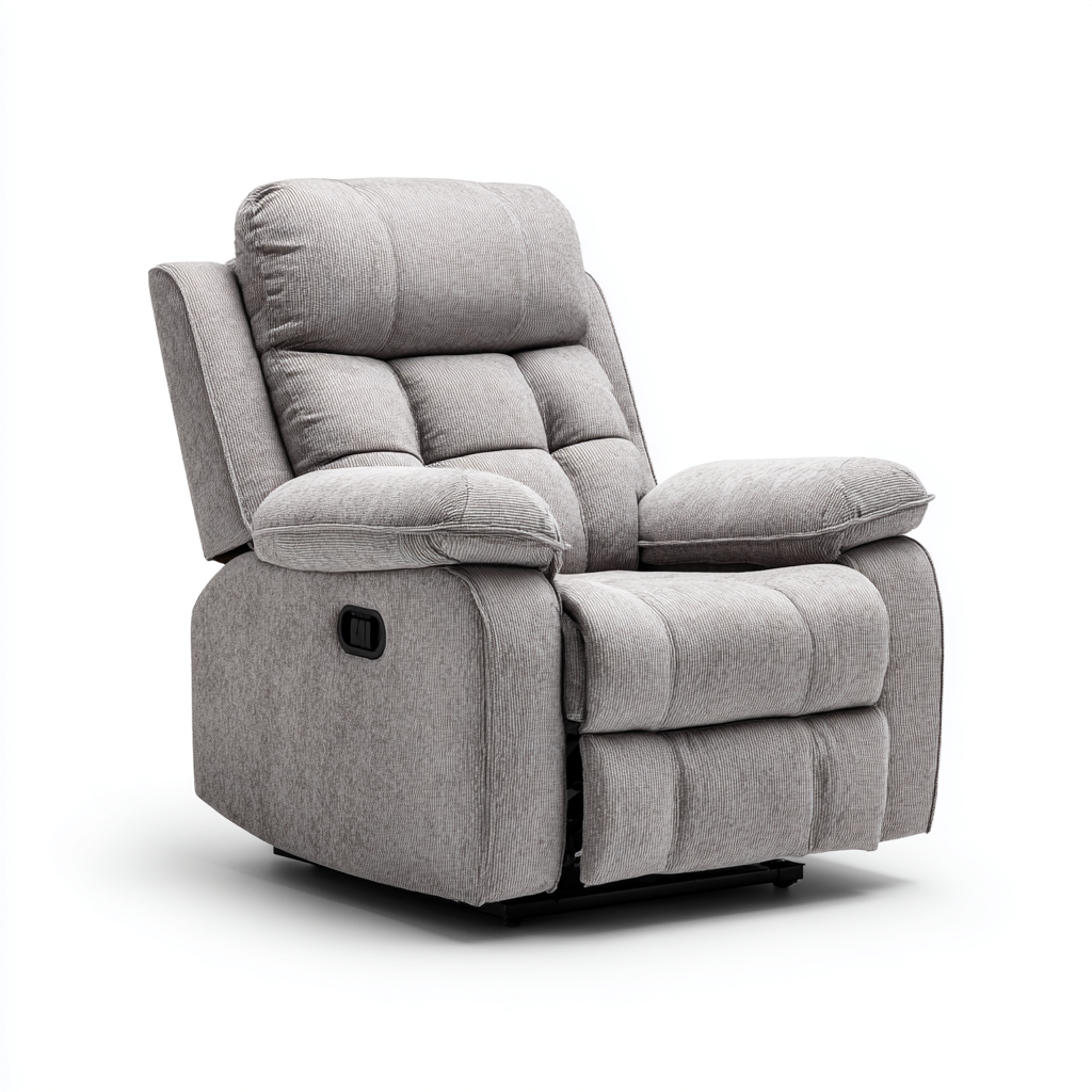 Liegesessel - Stoffpolsterung - 101x80x106 cm - Hellgrau - Modernes Design Relaxfunktion-Homiupnest