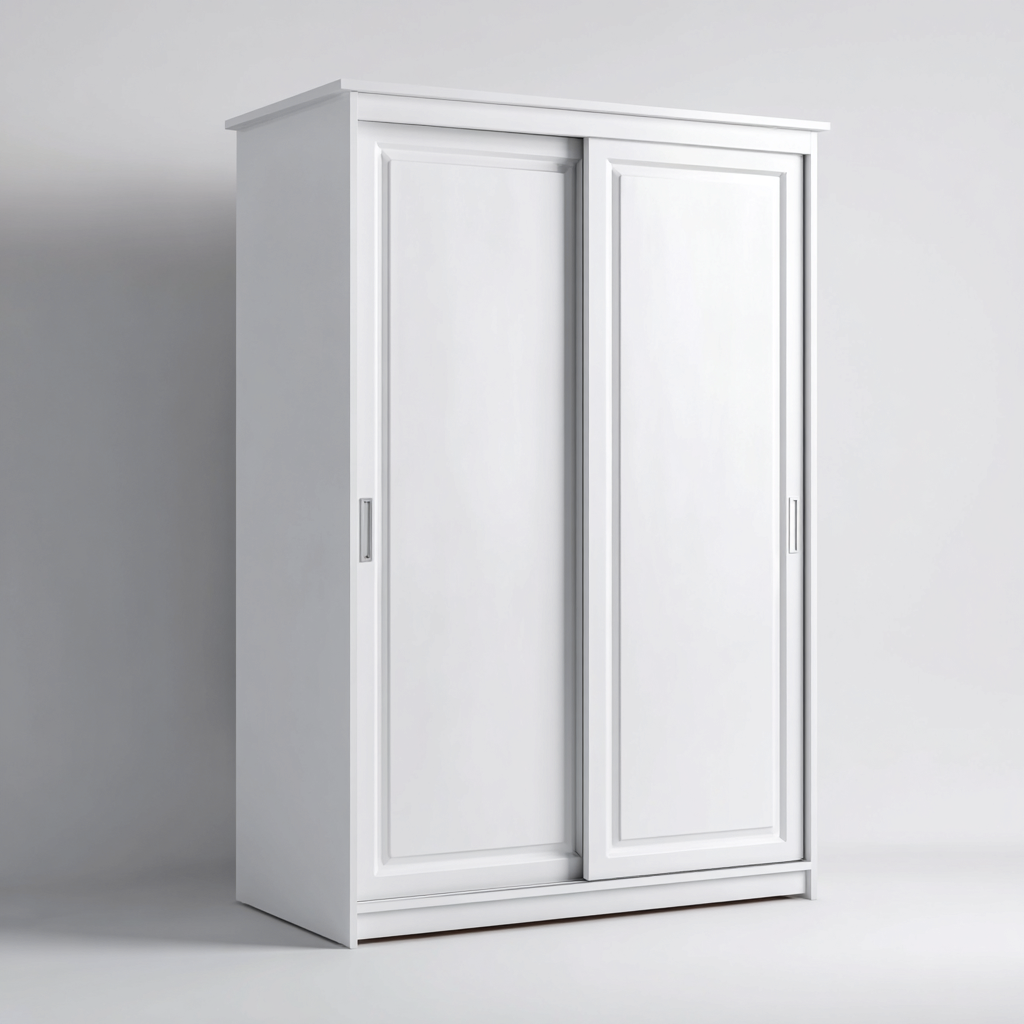 Kleiderschrank - Holzwerkstoff - 150x60x200 cm - weiß - modern-Homiupnest