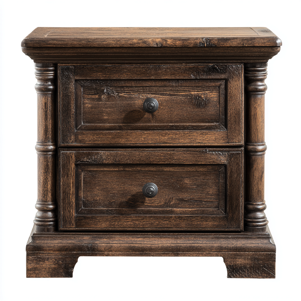 Nachttisch-Holz-54x44x61 cm-dunkelbraun-Klassisch-Homiupnest