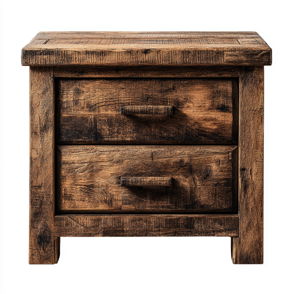 Nachttisch-Holz-52x42x58 cm-dunkelbraun-Rustikal-Homiupnest