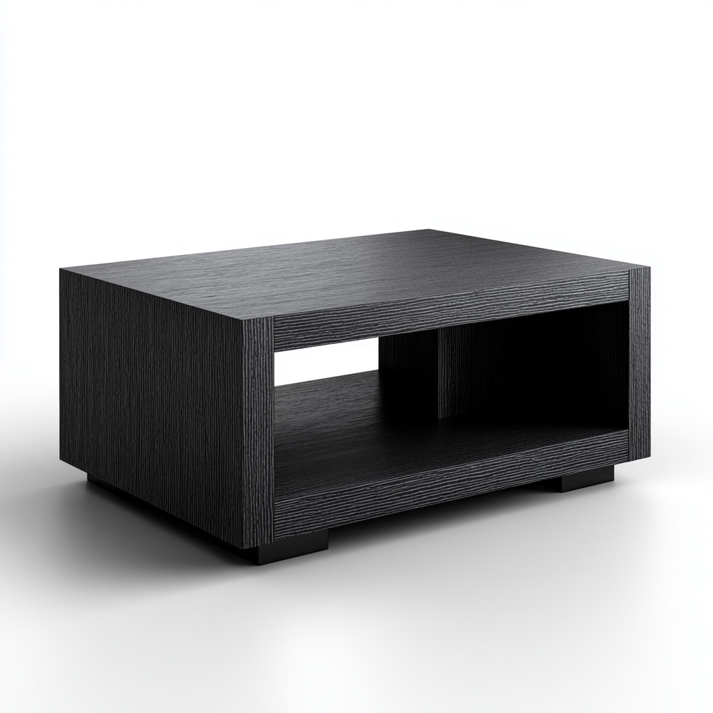 Couchtisch Holzwerkstoff 95x60x42 cm - Schwarz - Modernes Design-Homiupnest