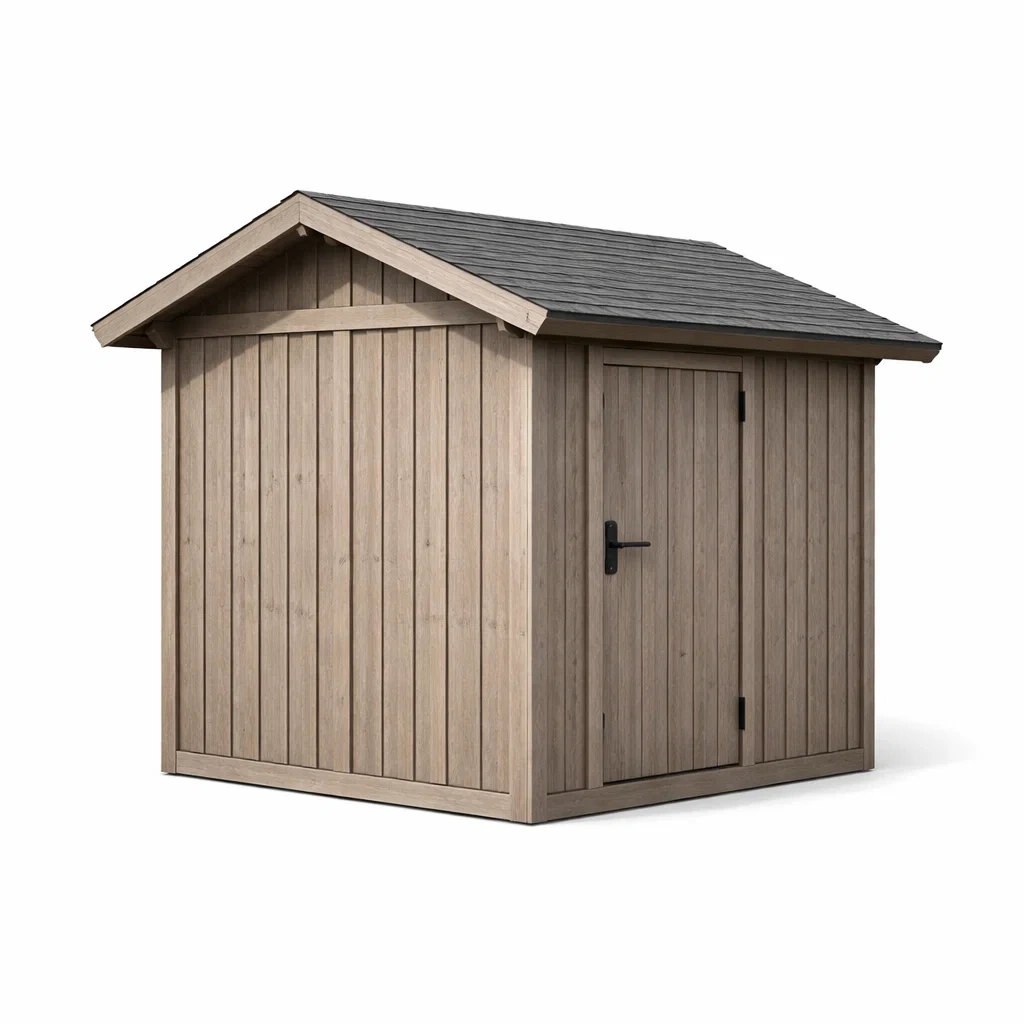Abri de jardin en bois de pin avec toit en bardeaux-WARMDECORLIVING