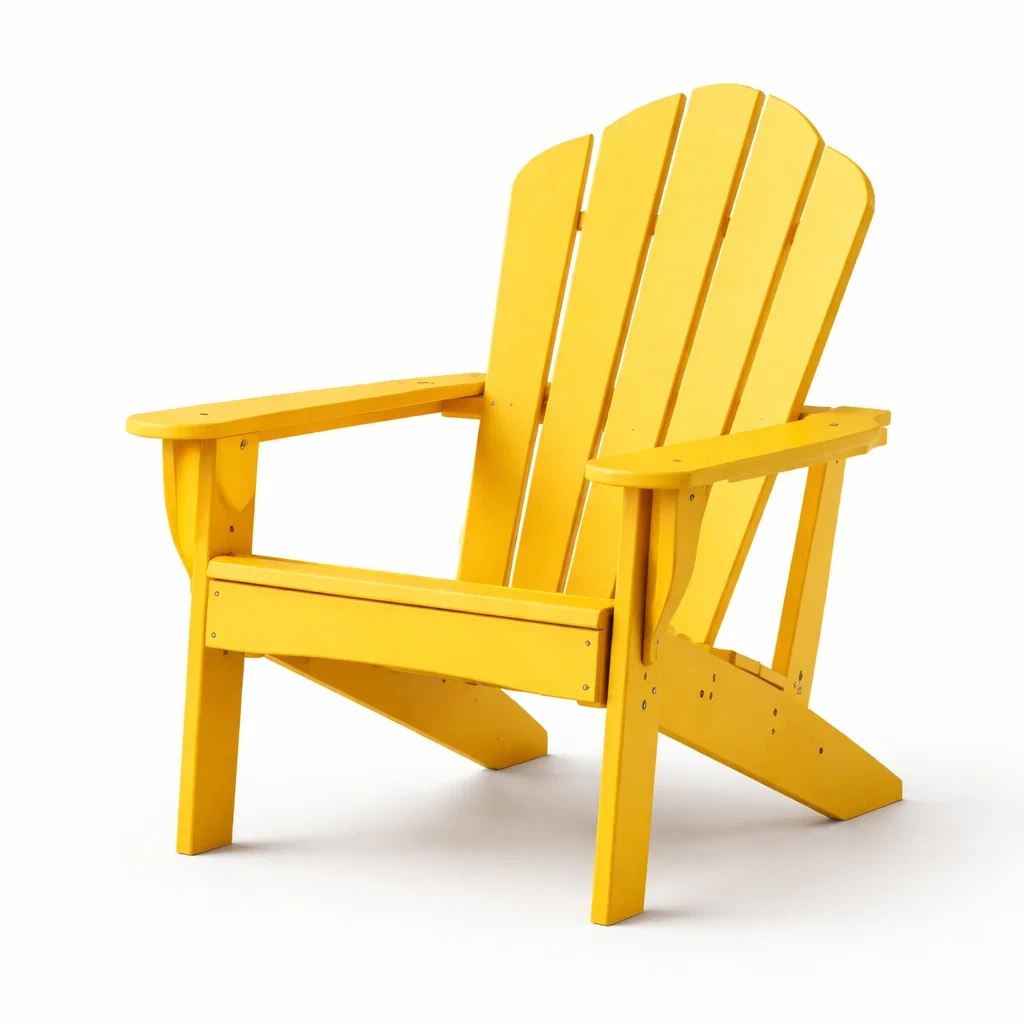 Chaise adirondack en bois de pin jaune-WARMDECORLIVING