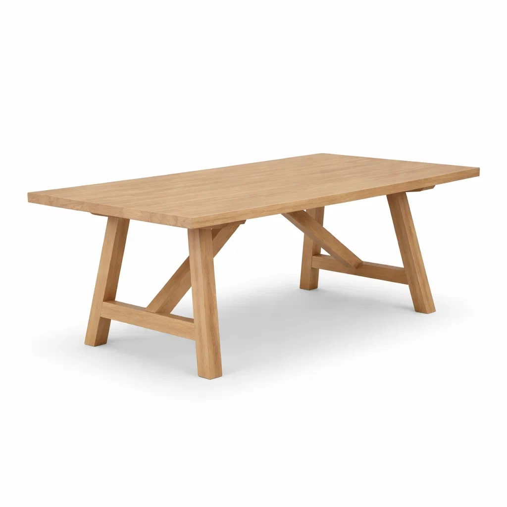 Table à manger en bois de chêne-ELEGANTROOMcraft