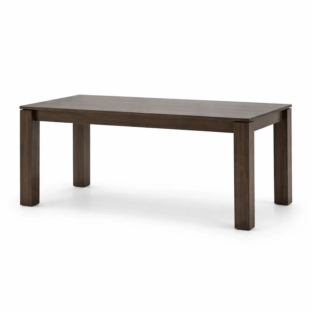 Table à manger en bois massif brun-ELEGANTROOMcraft