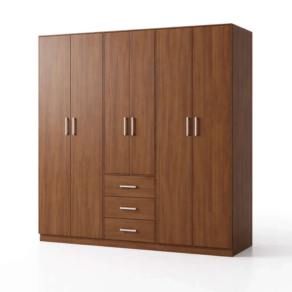 Armoire en bois avec portes et tiroirs-ELEGANTROOMcraft