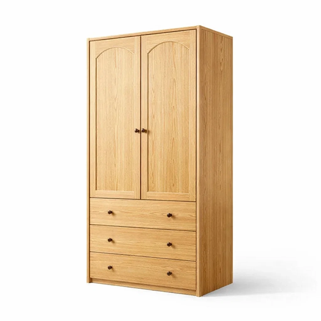 Armoire en bois de chêne avec portes et tiroirs-ELEGANTROOMcraft