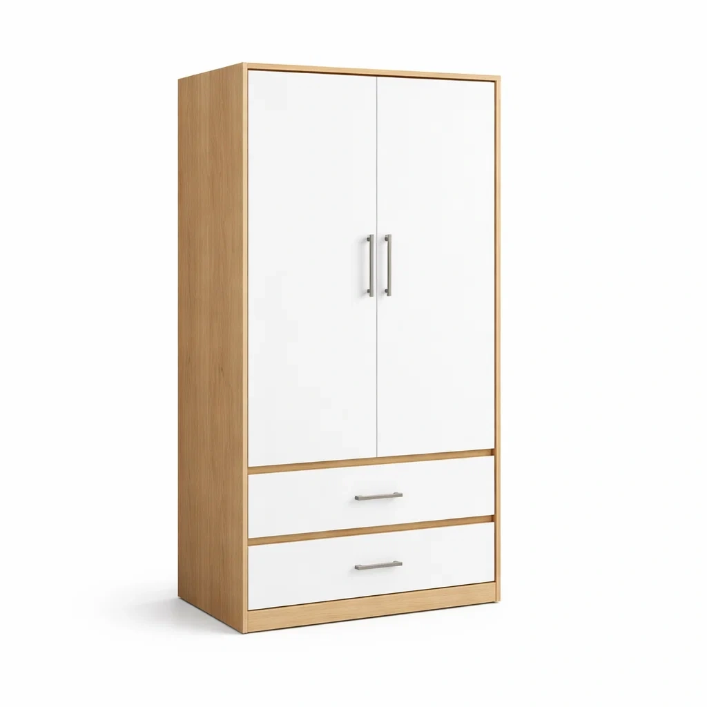 Armoire en bois et mdf avec portes et tiroirs-ELEGANTROOMcraft