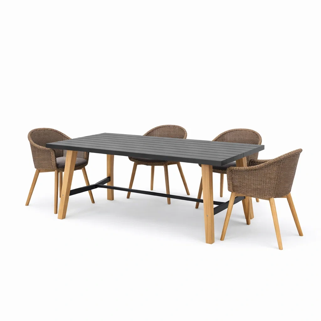 Ensemble de mobilier social,Ensemble table et chaises - Serenity Homehaven