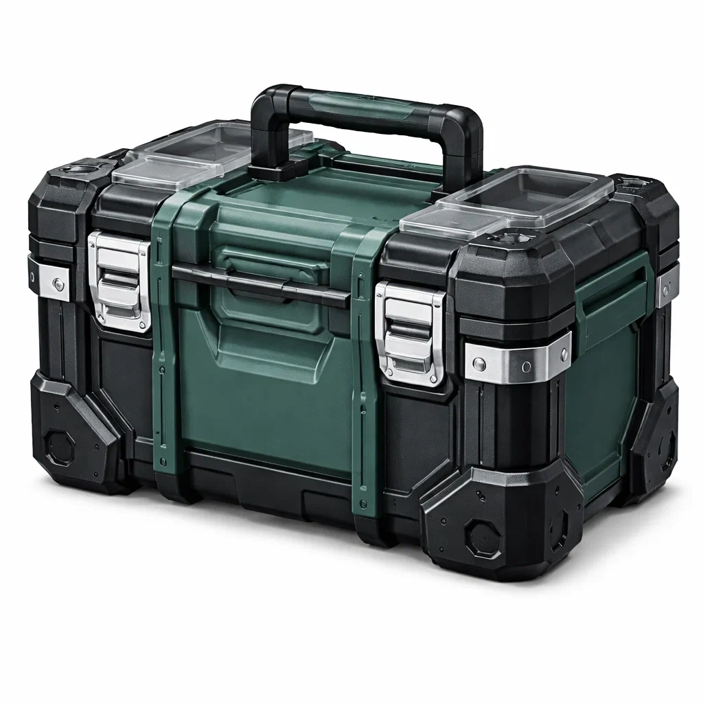 Boîte à outils en plastique avec renforts métalliques-NESTCOMFORTZONE