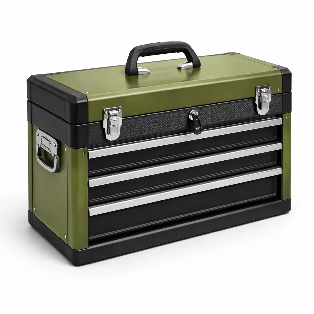Boîte à outils en métal et plastique avec 3 tiroirs-NESTCOMFORTZONE