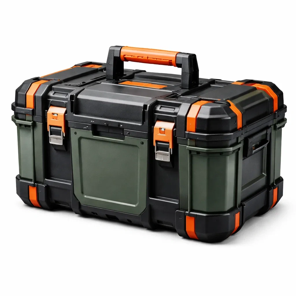 Boîte à outils en polypropylène noir vert orange-NESTCOMFORTZONE