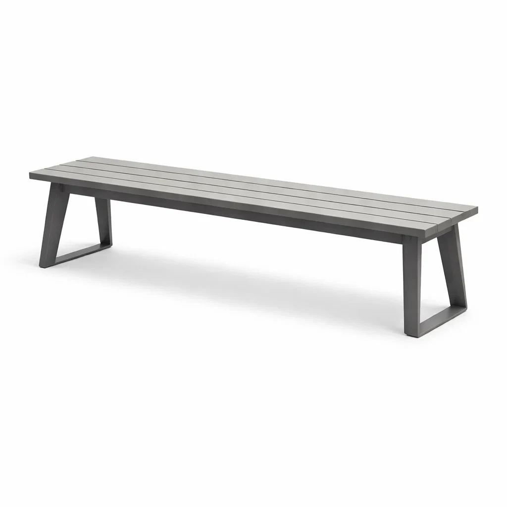 Banc en aluminium gris-NESTCOMFORTZONE