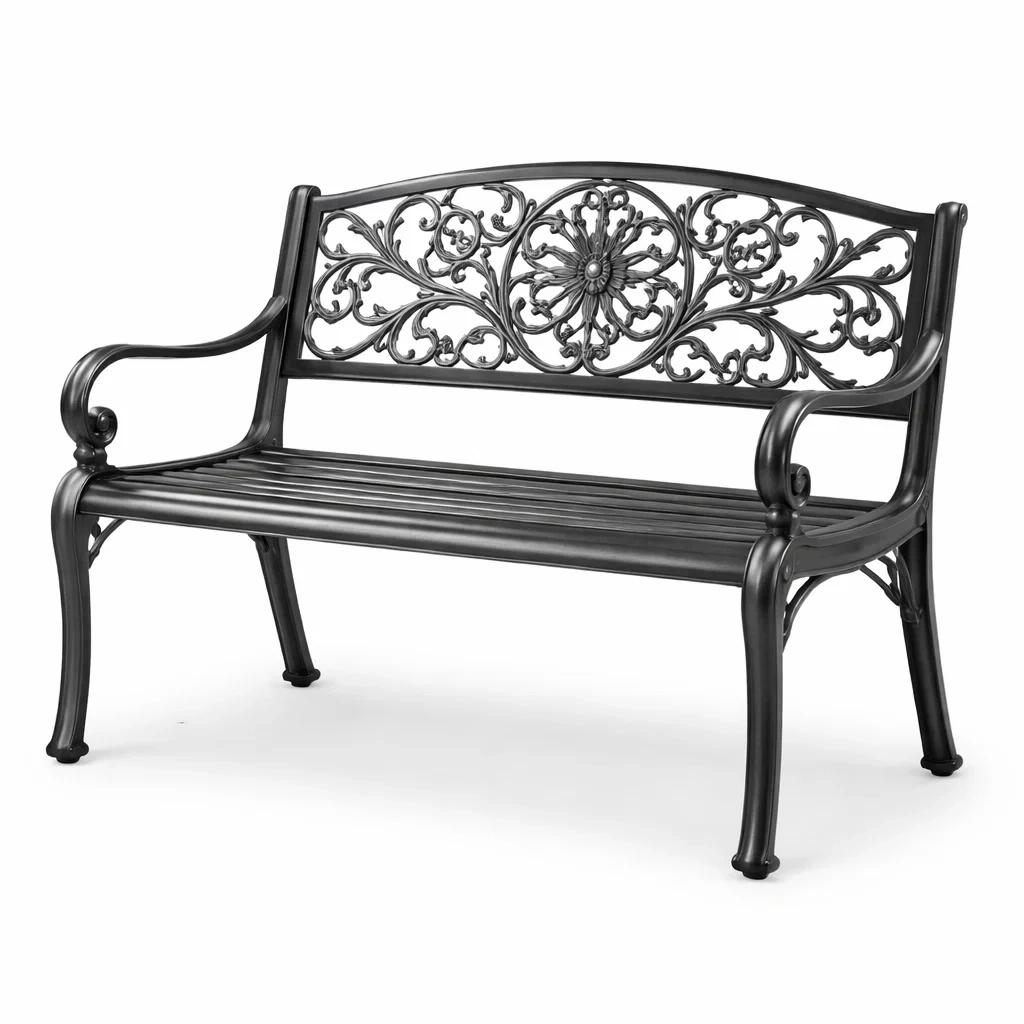 Banc de jardin en métal-NESTCOMFORTZONE