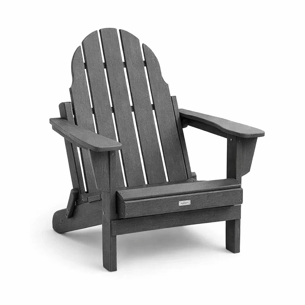 Chaise Adirondack en plastique recyclé Noir-NESTCOMFORTZONE