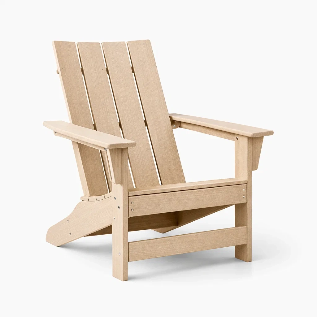 Chaise Adirondack en bois composite Chêne clair-NESTCOMFORTZONE
