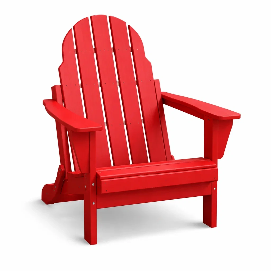 Chaise Adirondack en bois Rouge-NESTCOMFORTZONE