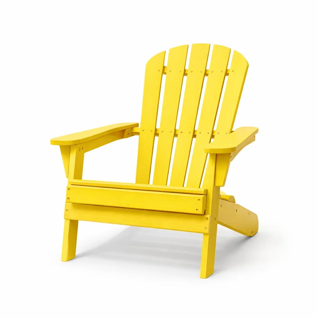 Chaise Adirondack en bois Jaune pour extérieur-NESTCOMFORTZONE