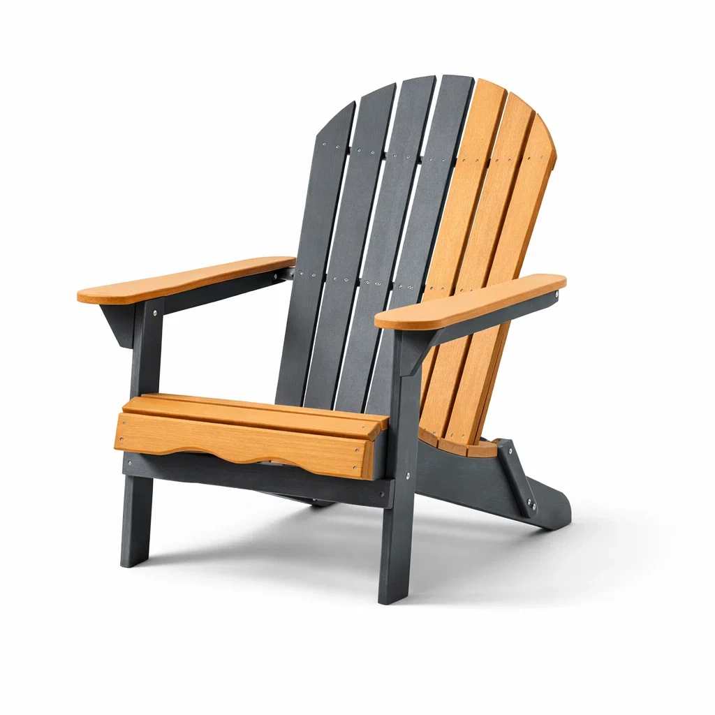 Chaise Adirondack en bois composite bicolore-NESTCOMFORTZONE