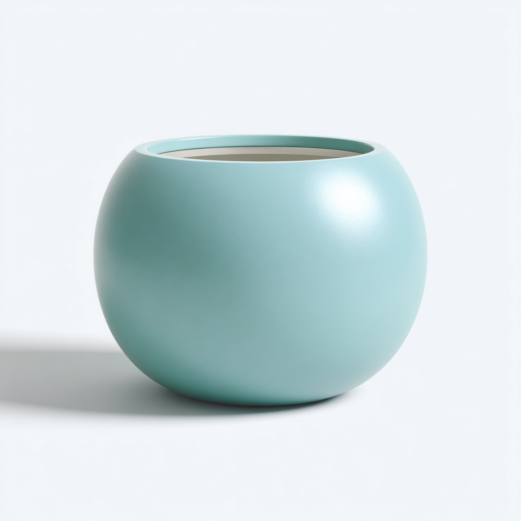 Vaso da fiori-plastica-40x40x34 cm-azzurro verde-design moderno-Sofaupden