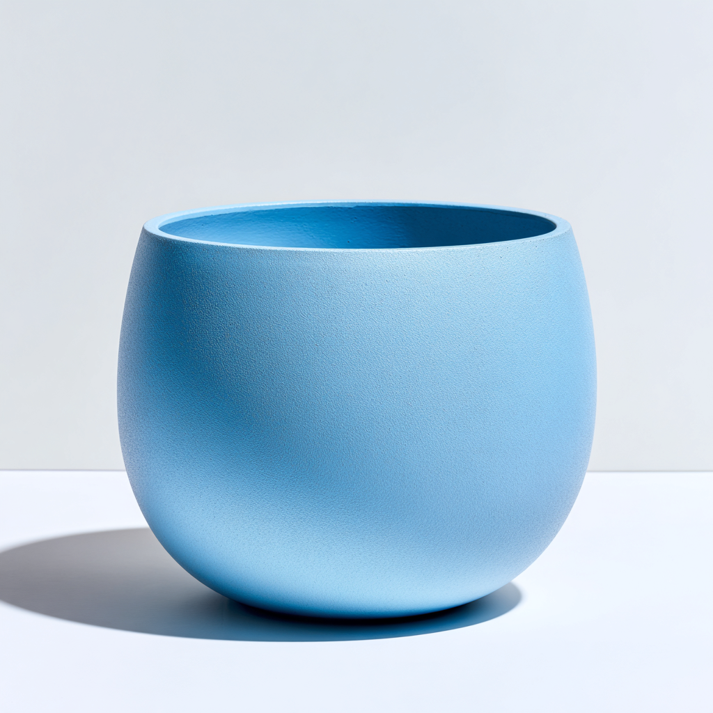 Vaso da fiori-plastica-42x42x36 cm-azzurro-design moderno-Sofaupden