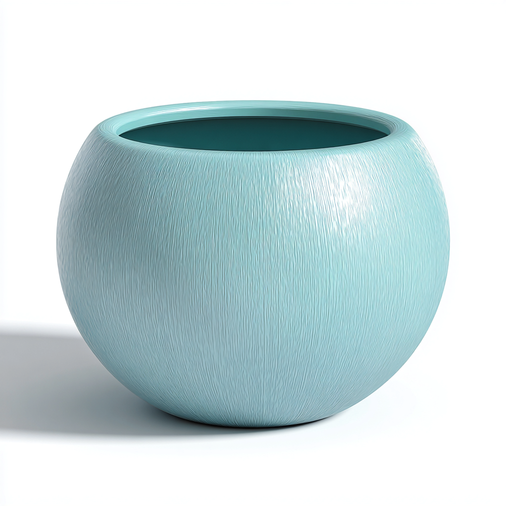 Vaso da fiori-ceramica-48x48x40 cm-azzurro chiaro-design moderno-Sofaupden