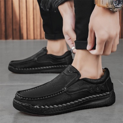 GARB Men's Orthotic Slip-On Loafers – Handcrafted Leather, Wide Toe Box & Arch Support