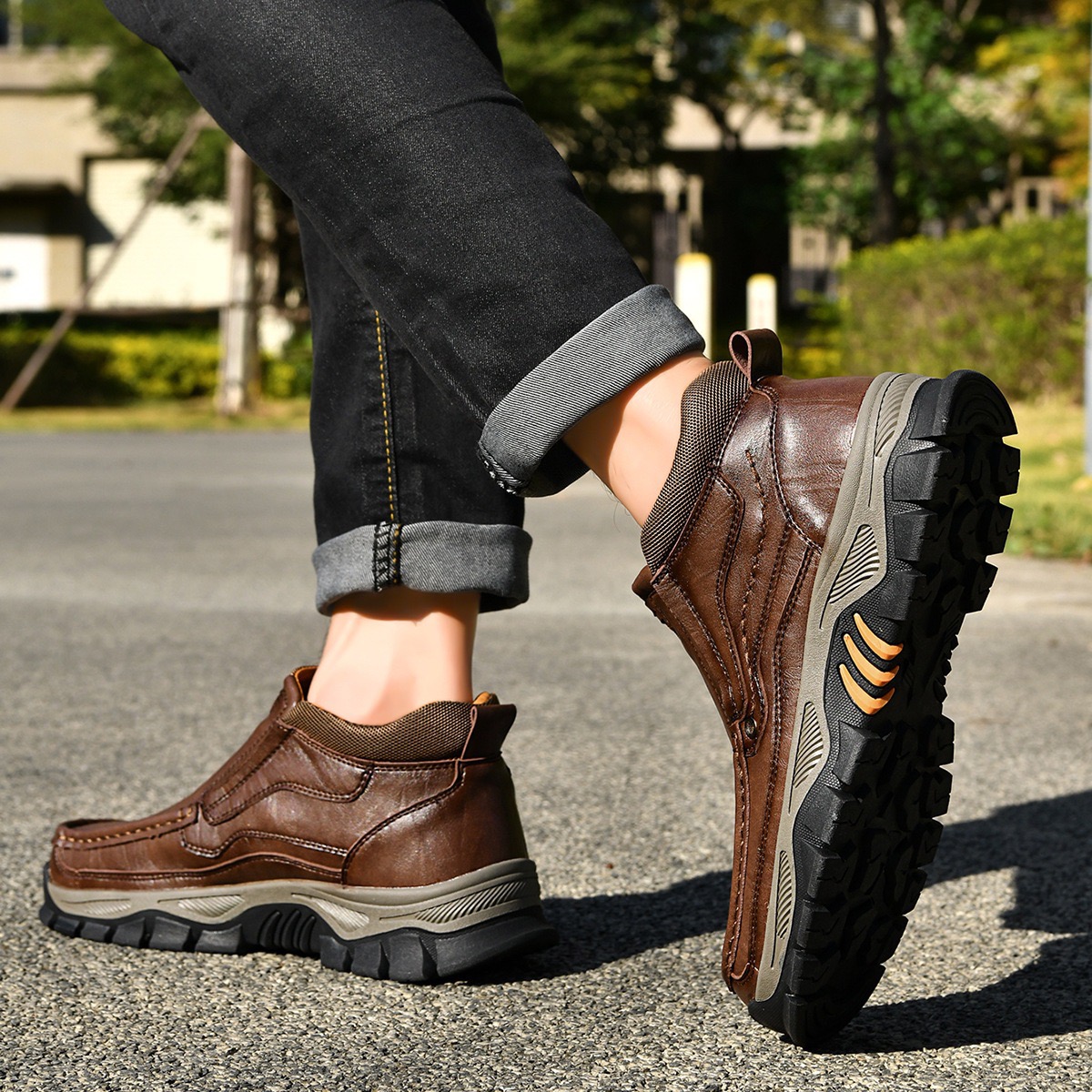 ⏰Last Day!45% OFF 🔥VELTOE® Men‘s Handmade Genuine Leather Watreproof Orthopedic Boots 