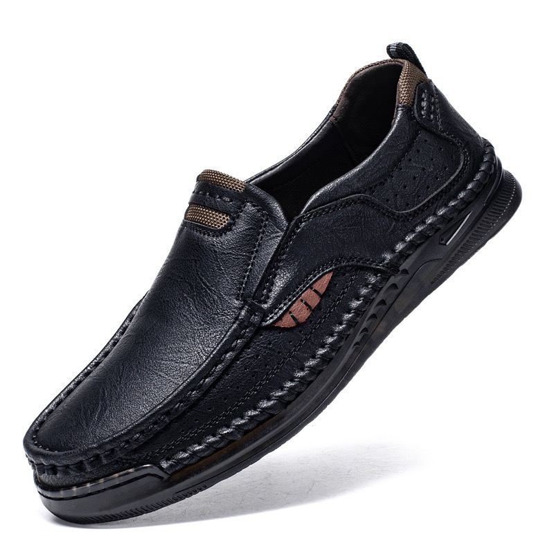 mens handmade genuine leather orthopedic loafers